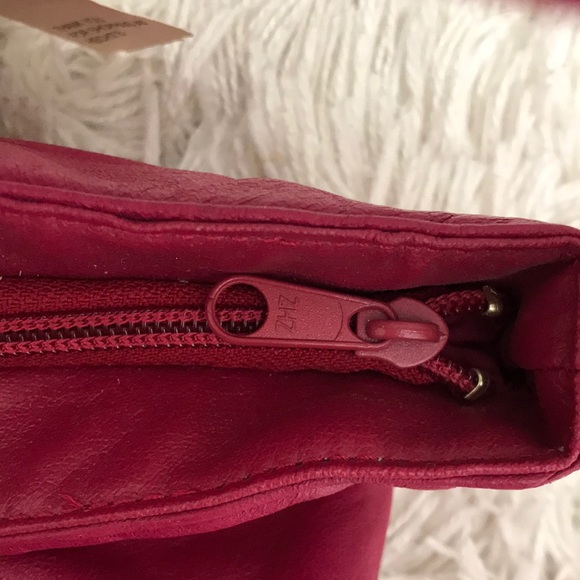 NWT leather designer Contessa tote bag fuschia NEW real leather unused Vintage - Picture 4 of 8